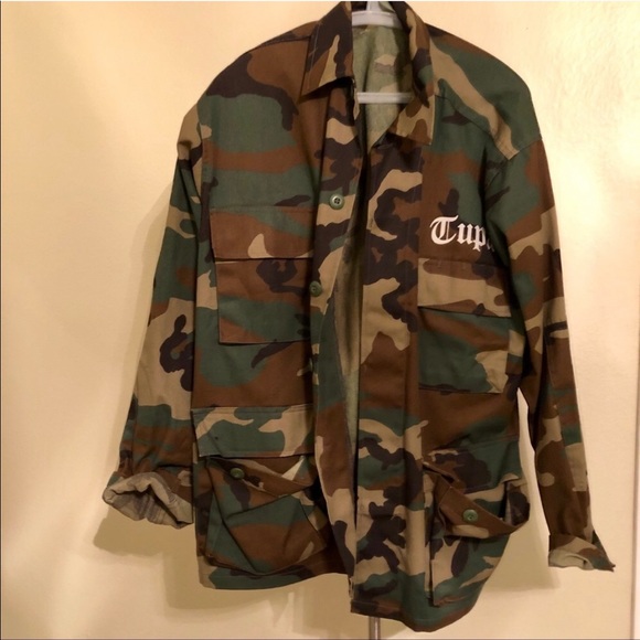 Urban Outfitters Tupac Camo Jacket 